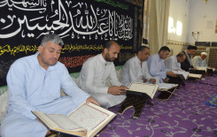 الختمات القرآنية الرمضانية المرتلة تزين مجالس قضاء الهندية في كربلاء