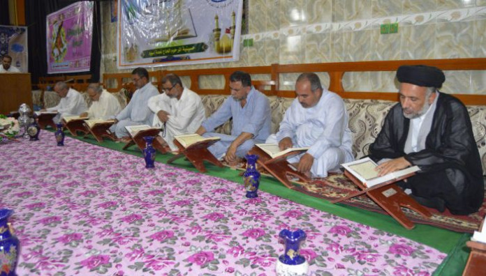 الختمات القرآنية الرمضانية المرتلة تزين مجالس قضاء الهندية في كربلاء