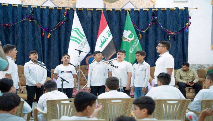 بالأفراح والورود طلبة الدورات الصيفية يُحيون ذكرى عيد الغدير الأغر في قضاء الهندية