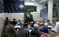 استمرار المحفل القرآني التعليمي مع دروس ميسرة لبعض المفاهيم القرآنية الذي يقيمه معهد القرآن الكريم في جامع العاقبة الحسنة بكربلاء المقدسة كل ثلاثاء وخميس بعد صلاتي المغرب والعشاء