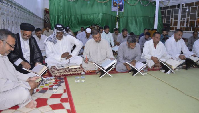 جانب من النّدوة العلميّة الموسومة بـ (الإسهامات العلميّة لمُحمّد بن الجزريّ في علم التجويد) الذي أقامها معهد القُرآن الكريم فرع النّجف الأشرف التابع للعتبة العباسية المقدسة، وكان الباحث في الندوة العلميّة (الدّكتور أحمد جاسم النجفيّ)