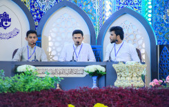 جانب من لقاء  فريقي محافظة البصرة ومحافظة بغداد في الجولة الخامسة ضمن المرحلة الأولى من المسابقة القرآنية الفرقية الوطنية الخامسة